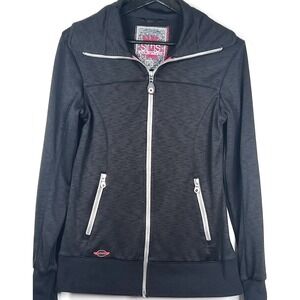 SIMS Snowboarding Women's‎ Jacket M Dark Gray Full Zip Pockets Outdoors Hiking
